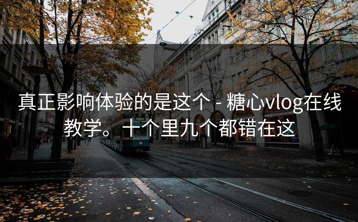 真正影响体验的是这个 - 糖心vlog在线教学。十个里九个都错在这  第1张